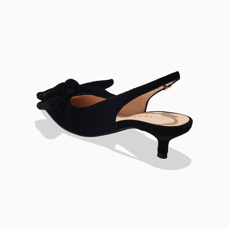 Debra Fabric Slingback Kitten Heel