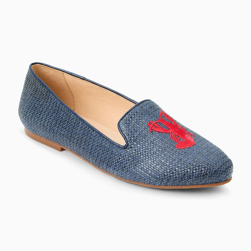 Jacks Raffia Embroidered Lobster Loafer