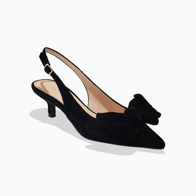 Debra Fabric Slingback Kitten Heel