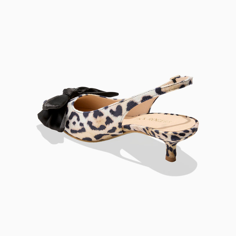 Debra Fabric Slingback Kitten Heel
