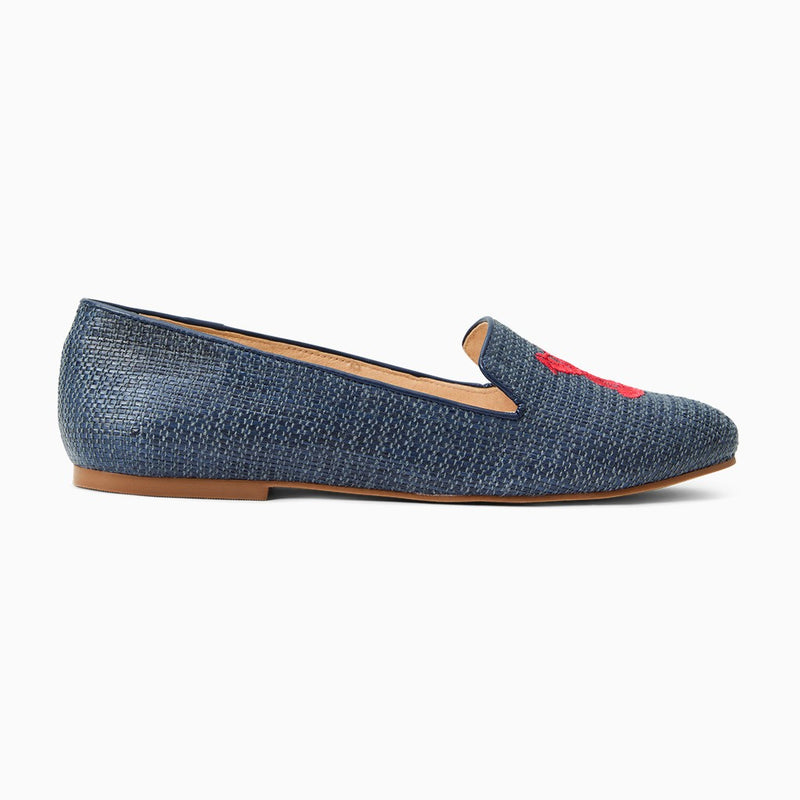 Jacks Raffia Embroidered Lobster Loafer