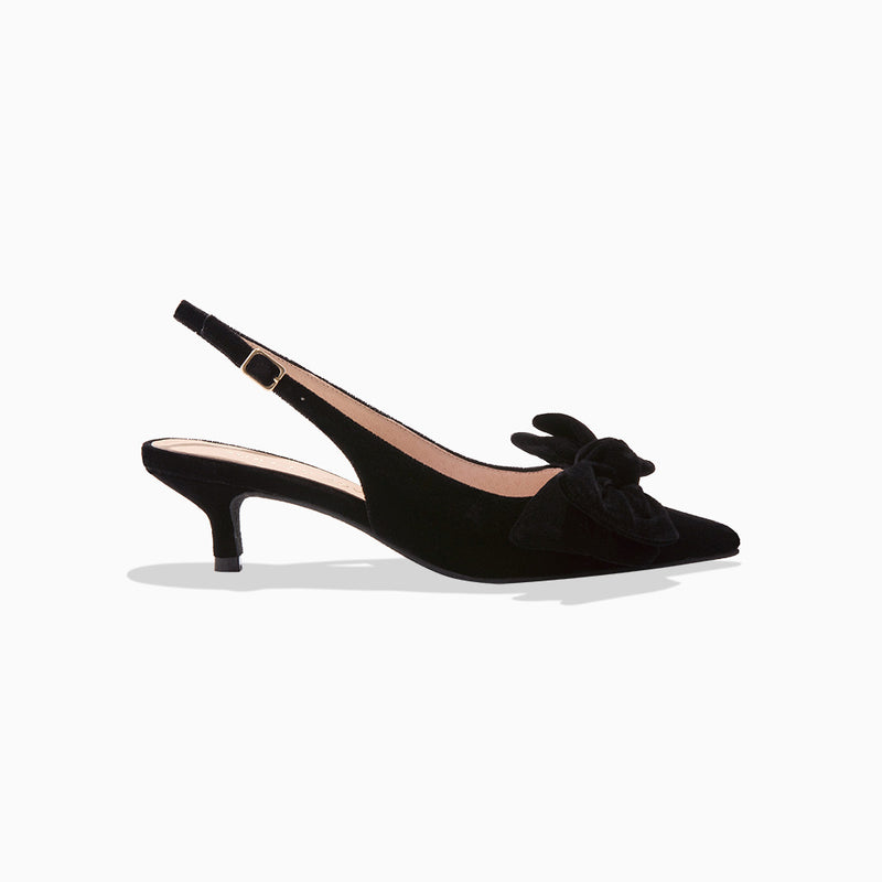Debra Fabric Slingback Kitten Heel