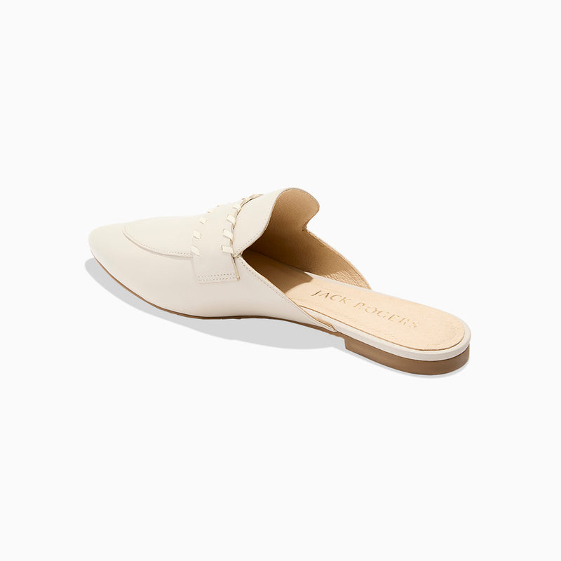 Beacon Leather Stitch Flat Mule