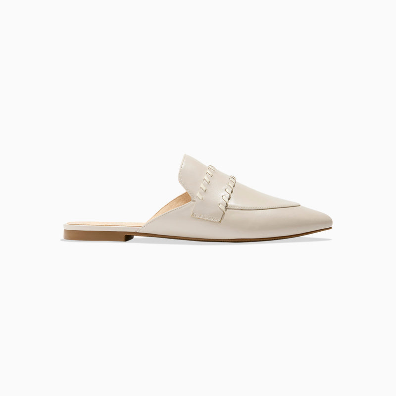 Beacon Leather Stitch Flat Mule