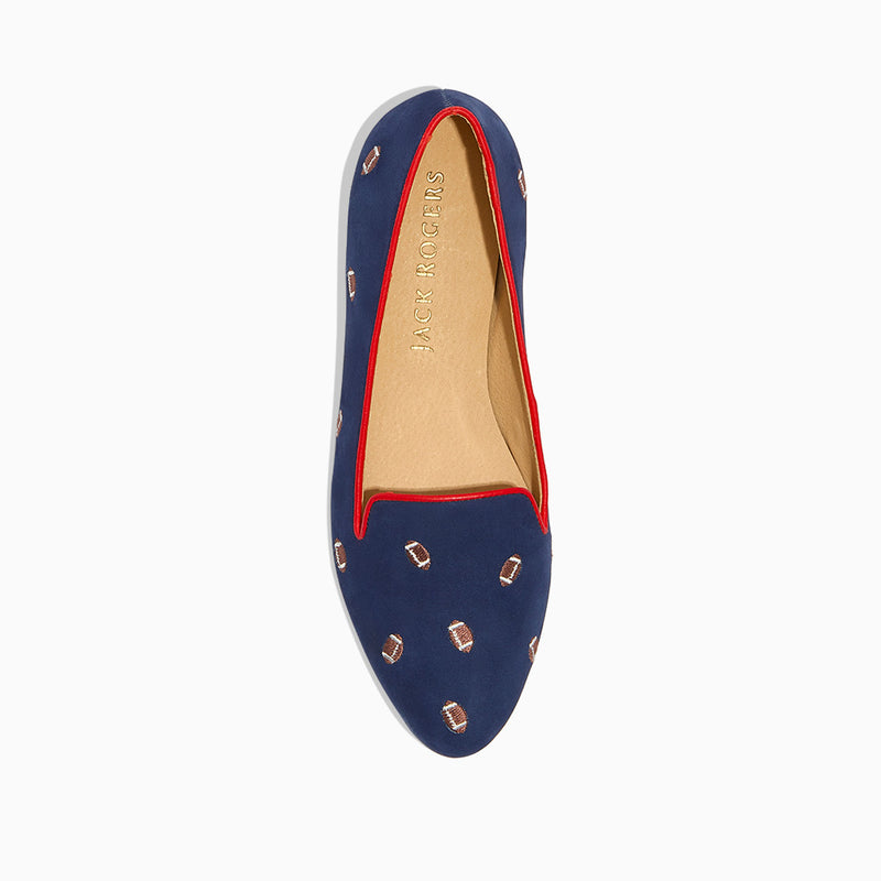 Jacks Suede Embroidered Football Loafer