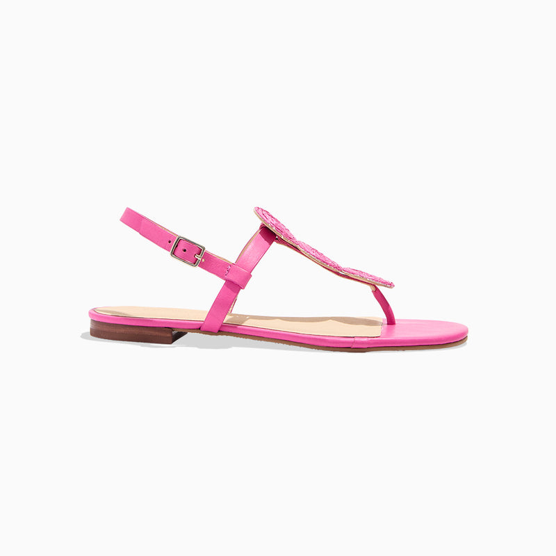 Worth Raffia Flat Sandal