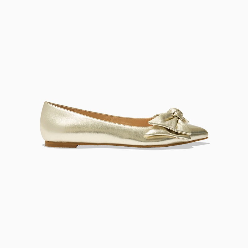 Debra Leather Bow Ballet Flat