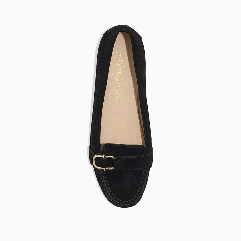 Hanover Suede Hardware Flat Moccasin