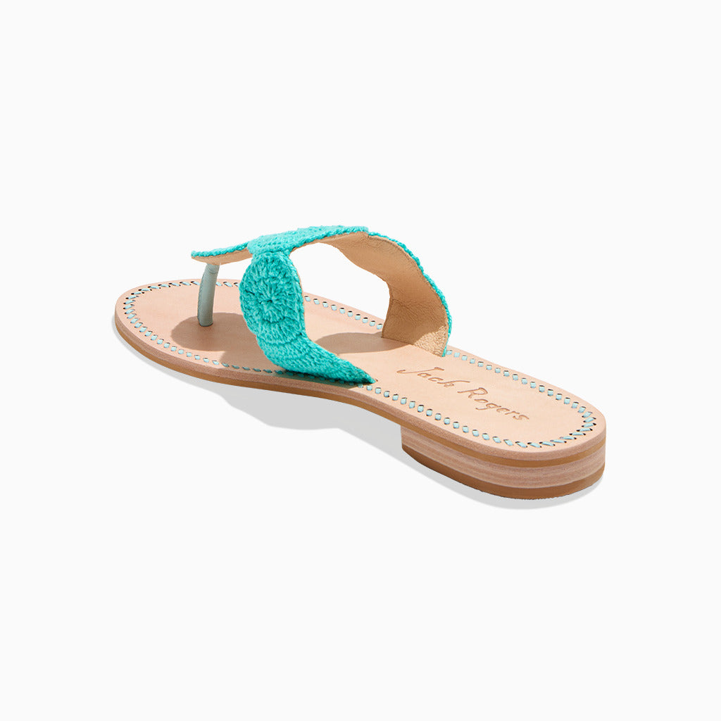 Jacks Crochet Sandal - Turquoise – Jack Rogers USA