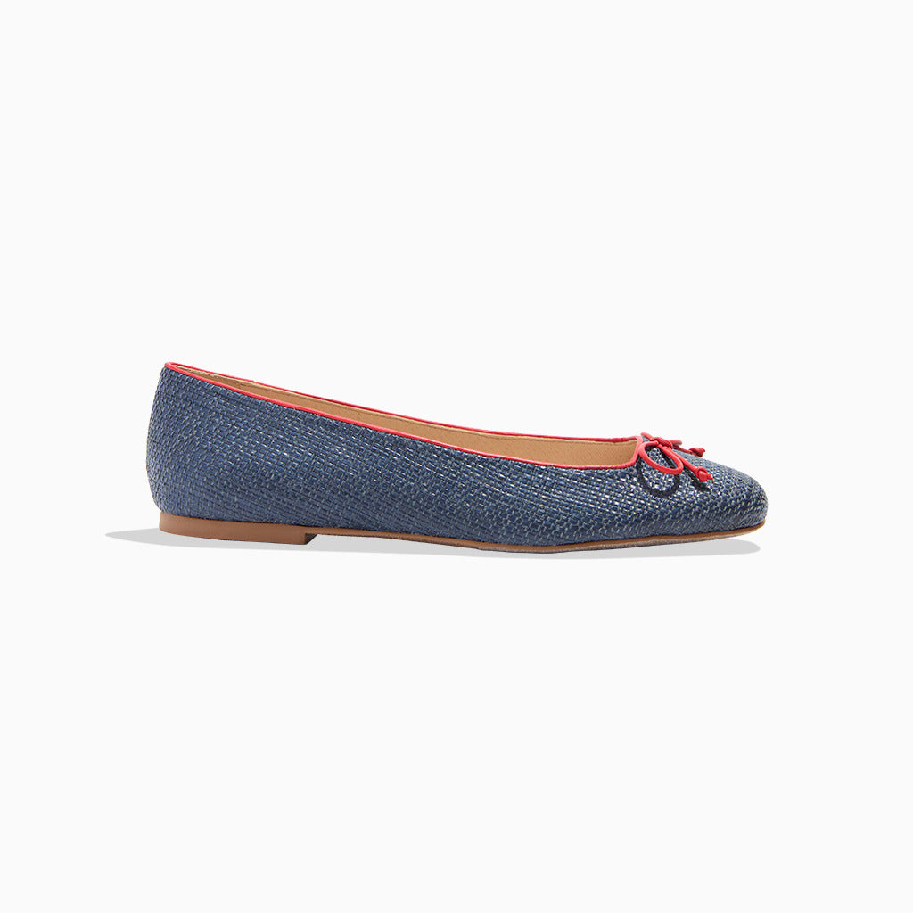 Kenlyn Rattan Ballet - Midnight / Fire Red – Jack Rogers USA