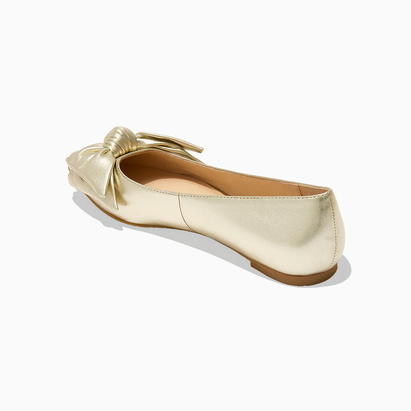 Debra Leather Bow Ballet Flat