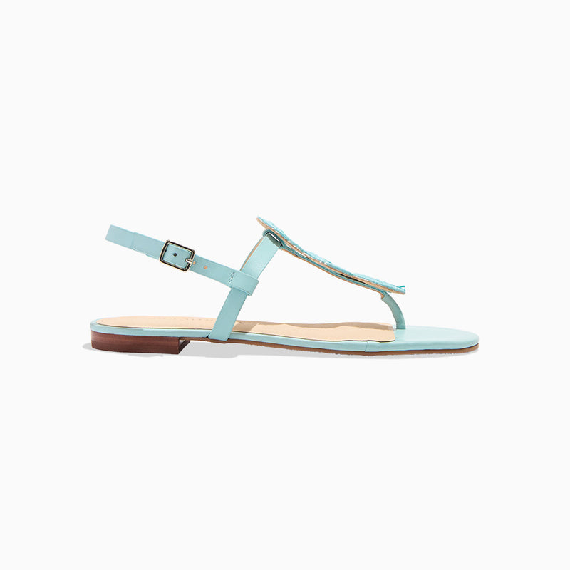 Worth Raffia Flat Sandal