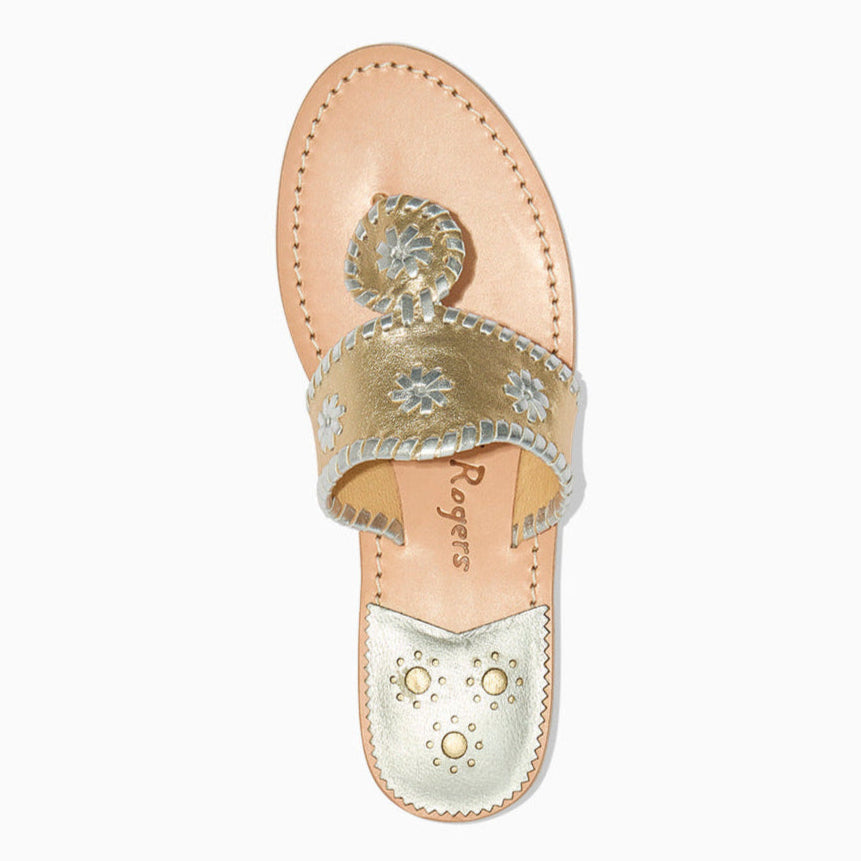Jacks Flat Sandal - Platinum / Silver – Jack Rogers USA