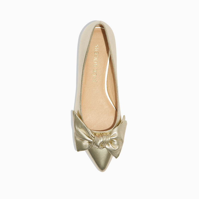 Debra Leather Bow Ballet Flat