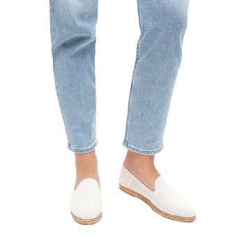 Audrey Linen Flat Espadrille