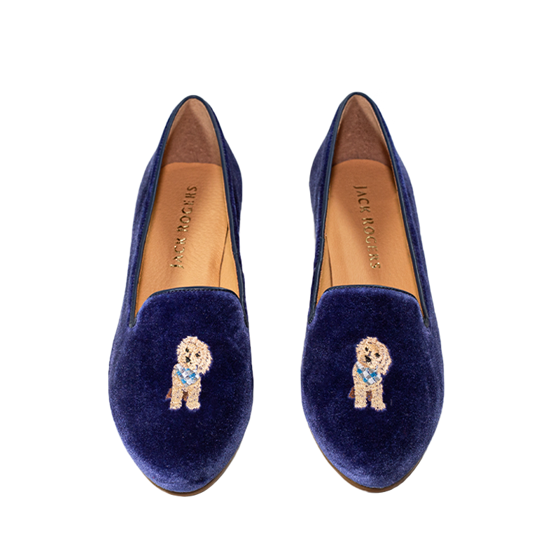 Embroidered Golden Doodle Loafer