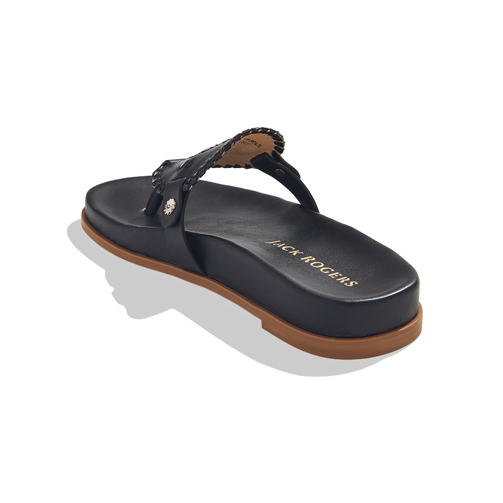 Jack rogers black flip flops hotsell