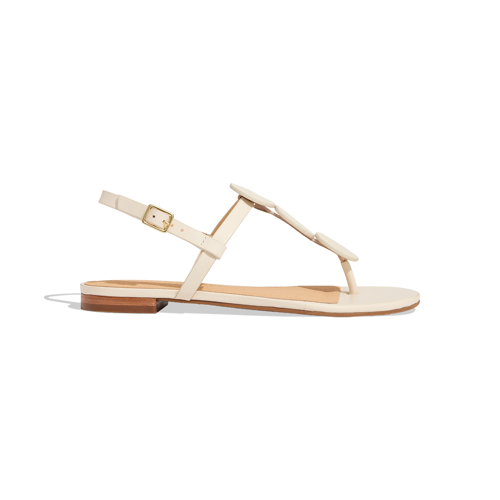 Ivory new arrivals flat sandals