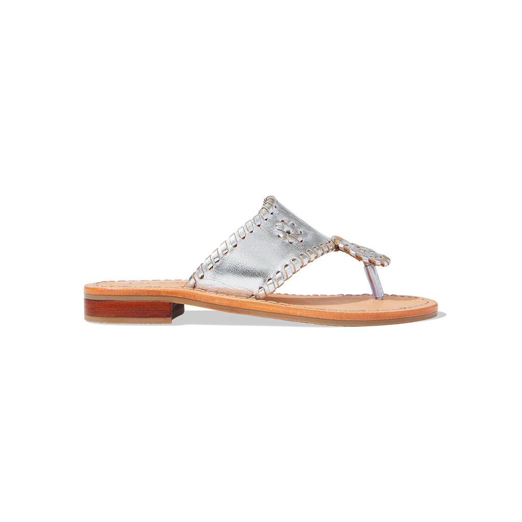 Girls Jacks Flat Sandal Silver Jack Rogers USA