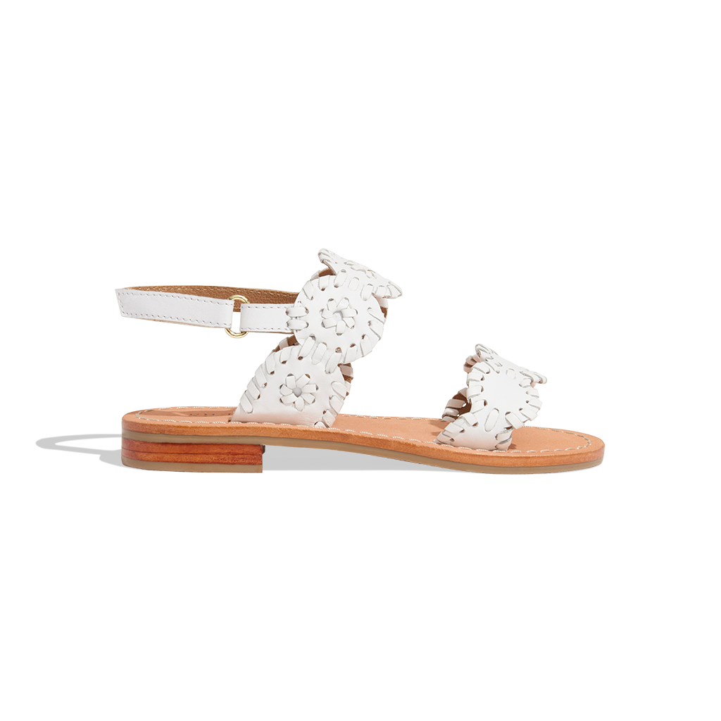 Jack rogers lauren sandal white hot sale