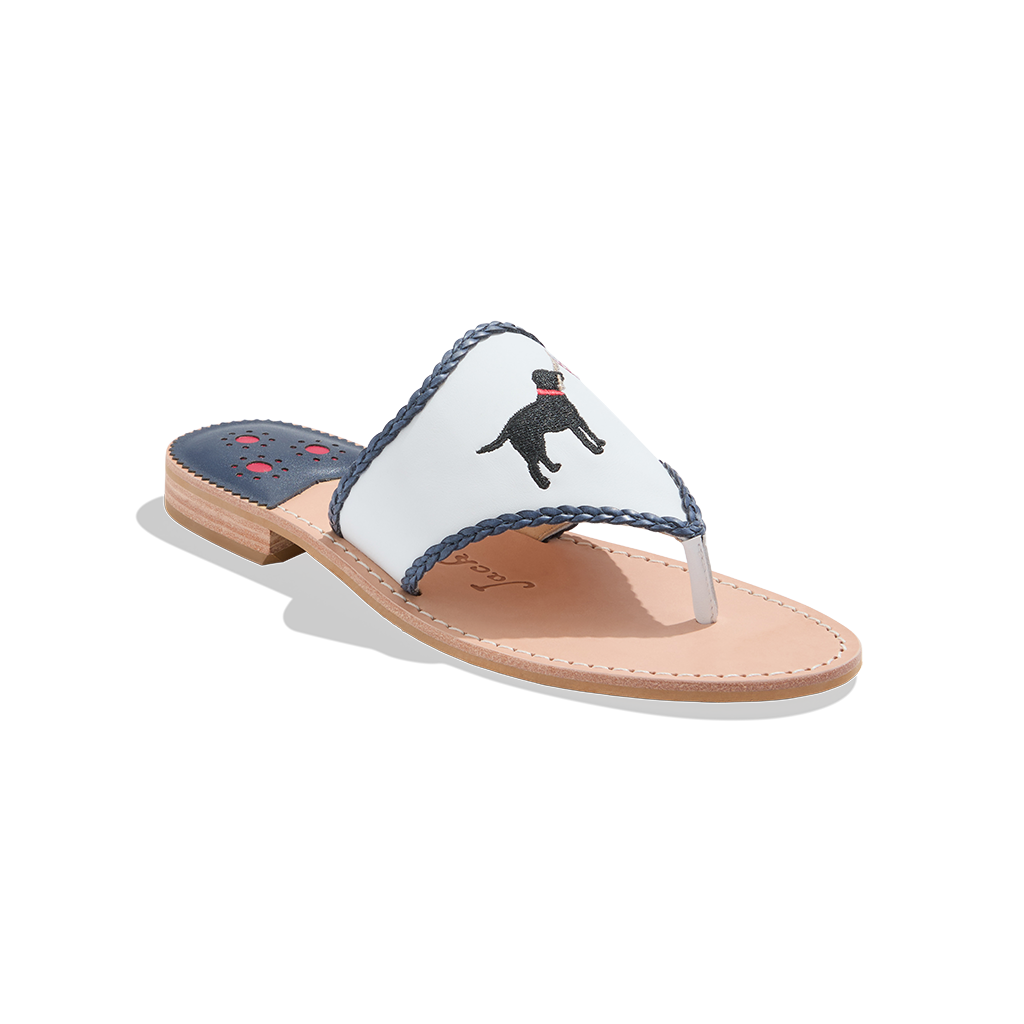 Patriotic Dog Embroidered Sandal