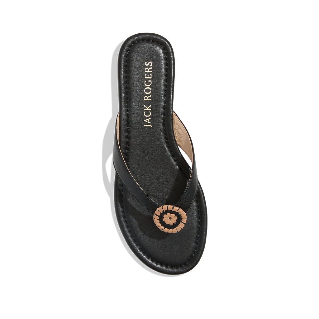 Jack rogers sale black flip flops