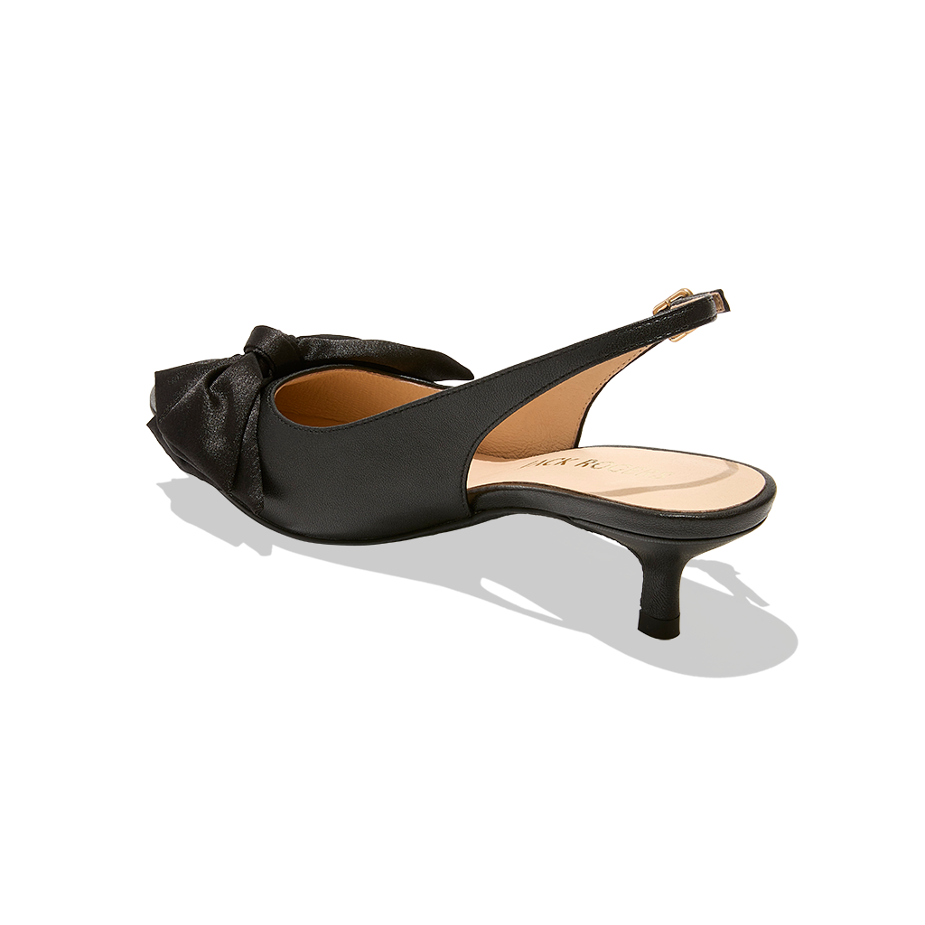 Debra Sling Back Kitten Heel - Black – Jack Rogers USA