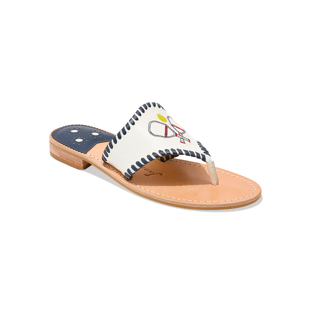 Pickleball Embroidered Sandal