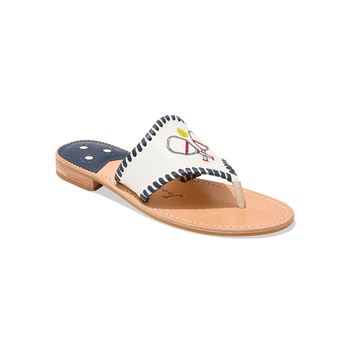 Pickleball Embroidered Sandal