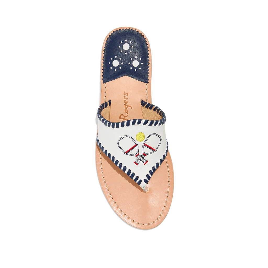 Pickleball Embroidered Sandal