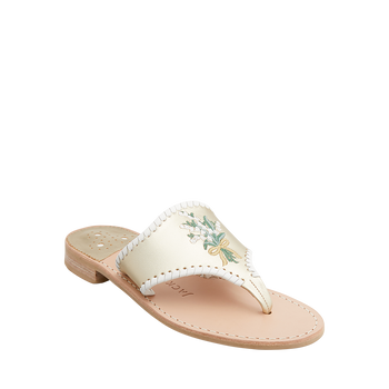 Lily of the Valley Embroidered Sandal