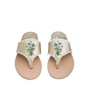 Lily of the Valley Embroidered Sandal
