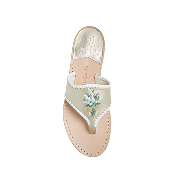 Lily of the Valley Embroidered Sandal