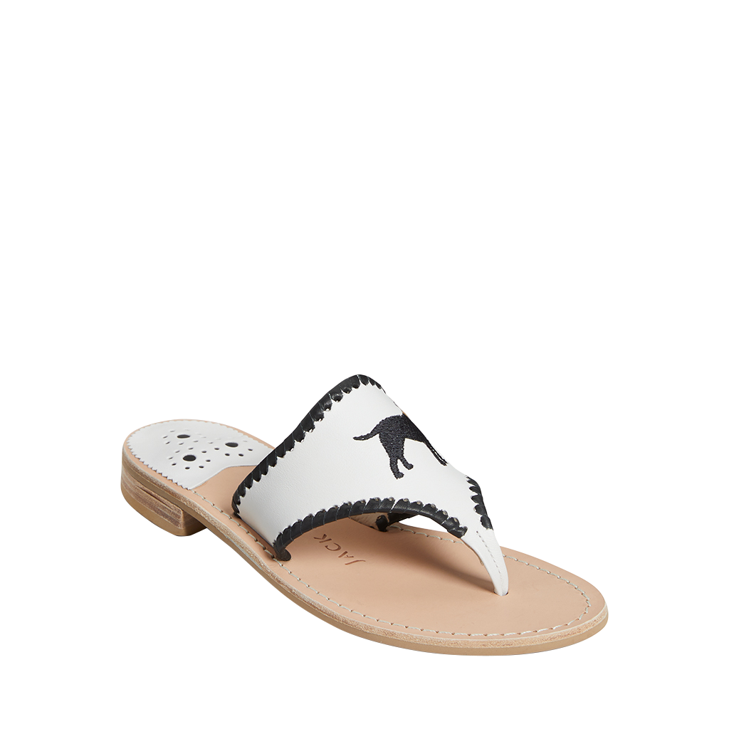 Black Lab Embroidered Sandal
