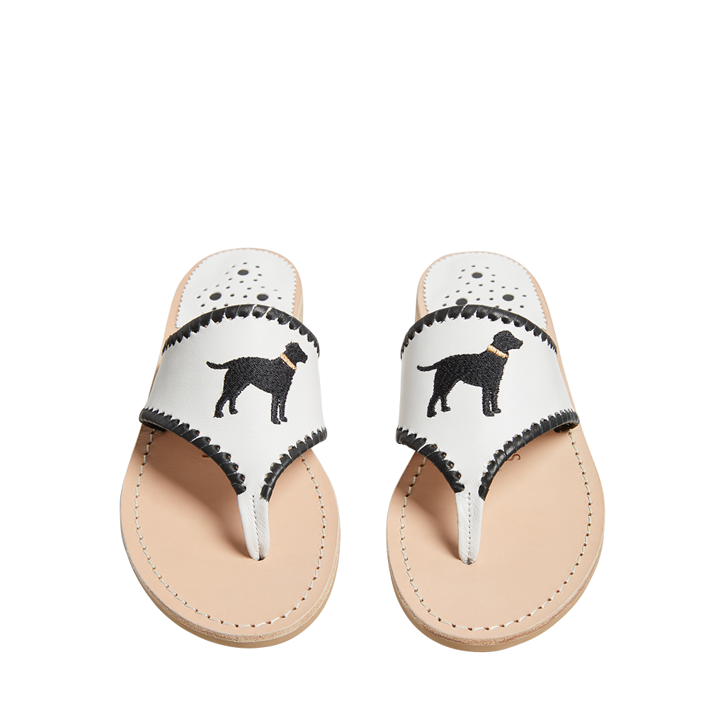 Black Lab Embroidered Sandal