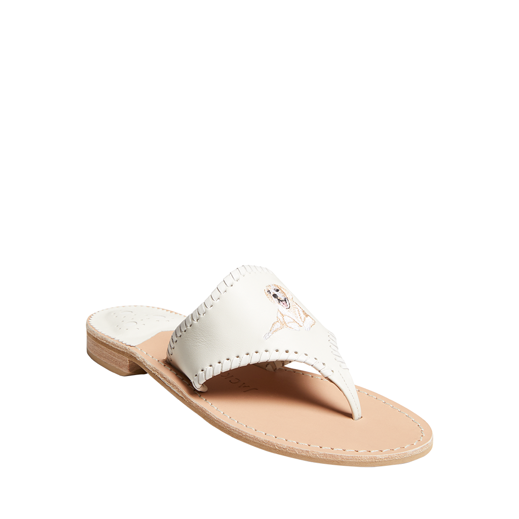 Yellow Lab Embroidered Sandal