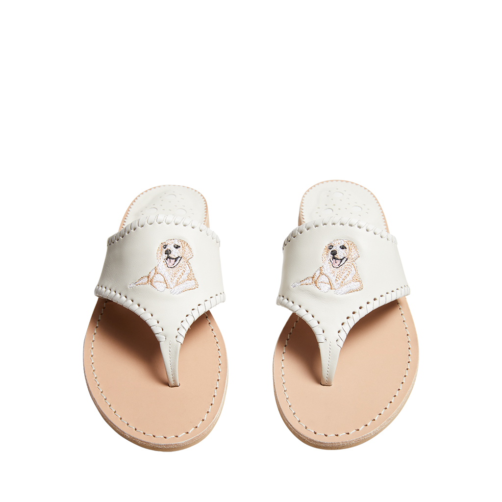 Yellow Lab Embroidered Sandal