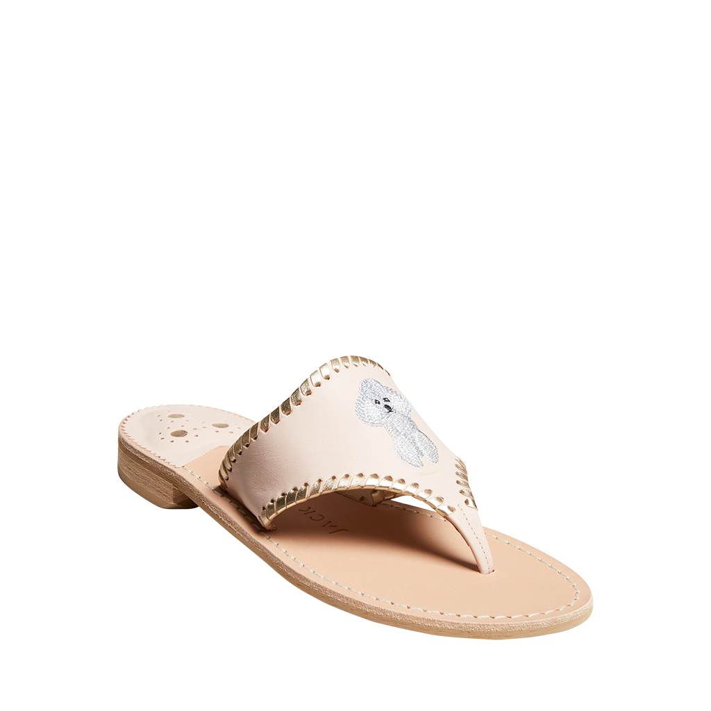 Poodle Embroidered Sandal
