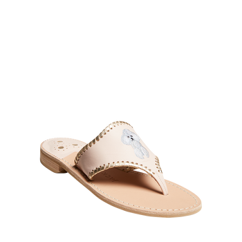 Poodle Embroidered Sandal