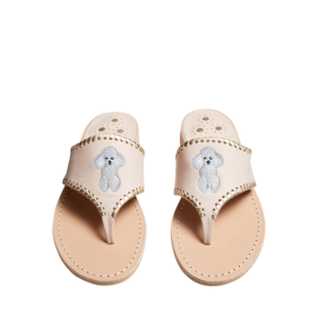 Poodle Embroidered Sandal