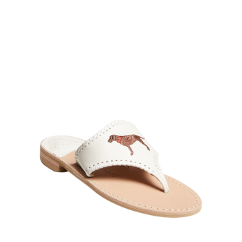 Chocolate Lab Embroidered Sandal