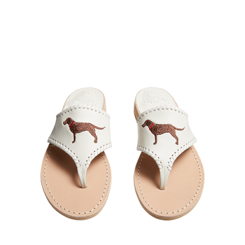 Chocolate Lab Embroidered Sandal