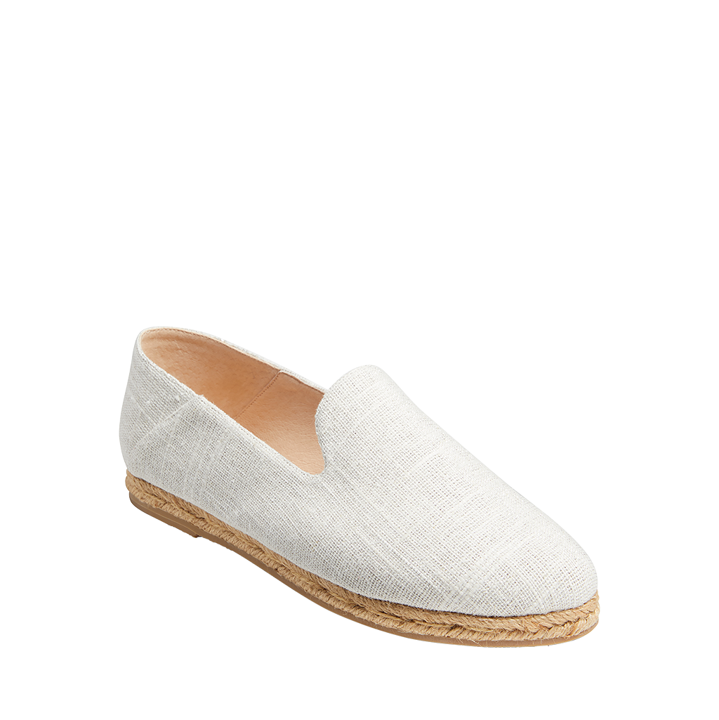 Audrey Linen Flat Espadrille