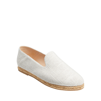 Audrey Linen Flat Espadrille