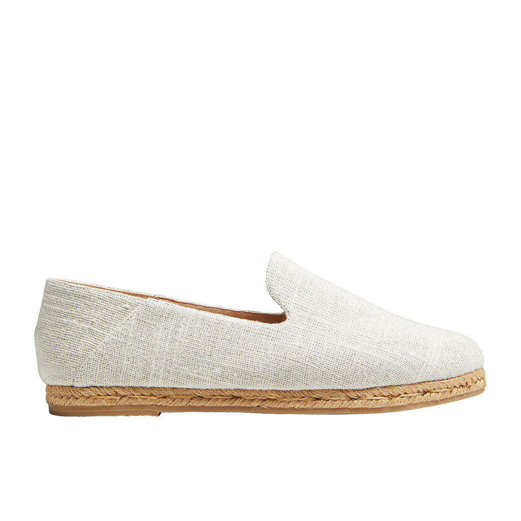 Audrey Linen Flat Espadrille