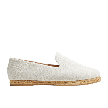 Audrey Linen Flat Espadrille
