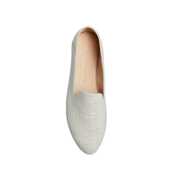 Audrey Linen Flat Espadrille
